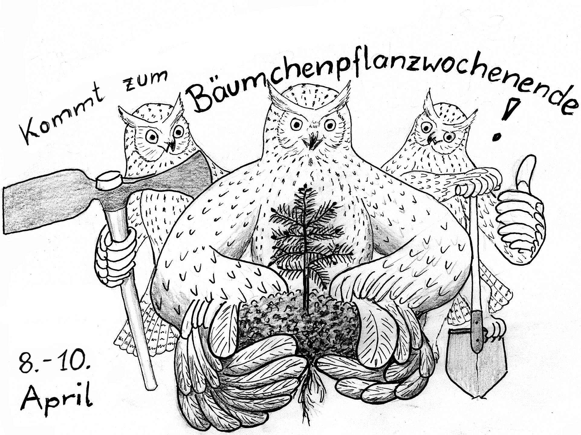 8.-10. April: Bäumchenpflanz-Wochenende der Grünen Liga Osterzgebirge
