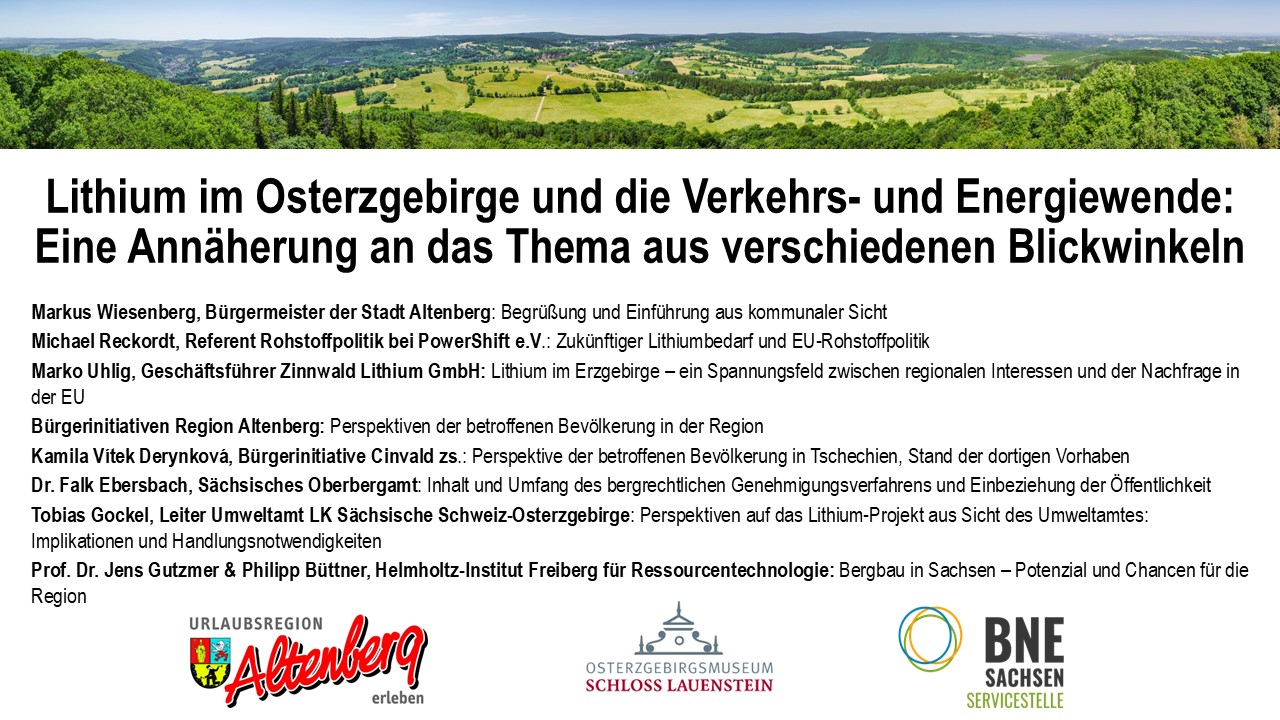 Vorträge zur Lithium-Veranstaltung 20.11.2024 verfügbar