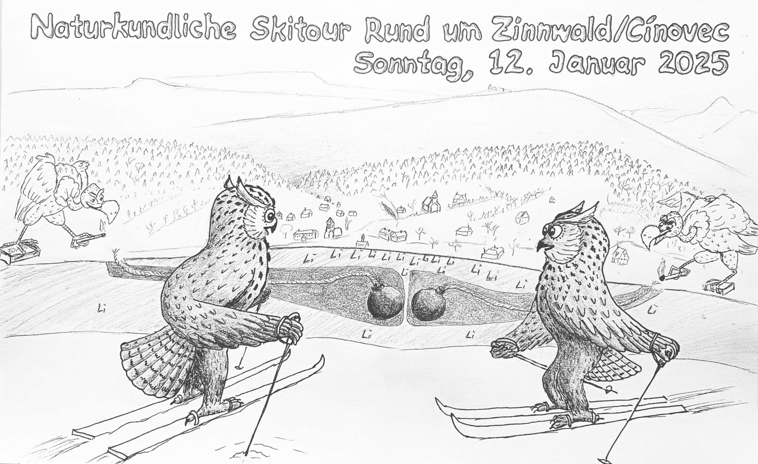 12. Januar 25: Skirunde auf dem Erzgebirgskamm